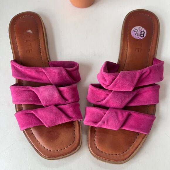 1.State Suede Knoted Slide Womens Sandals Sz 8.5M Boho Strappy Coastal Minimal - Picture 4 of 11